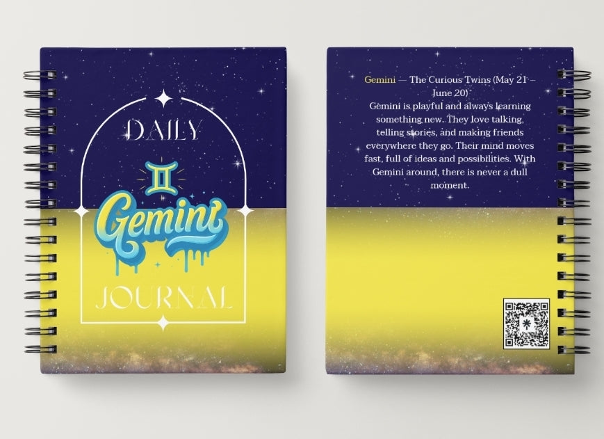 Gemini Daily Journal | Zodiac Sign | Undated Calendar