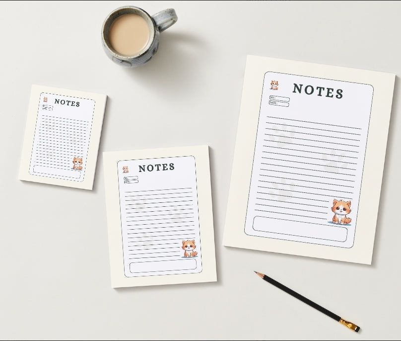 Cat Notepad | 30 Page Notepad | Chipboard Notepad