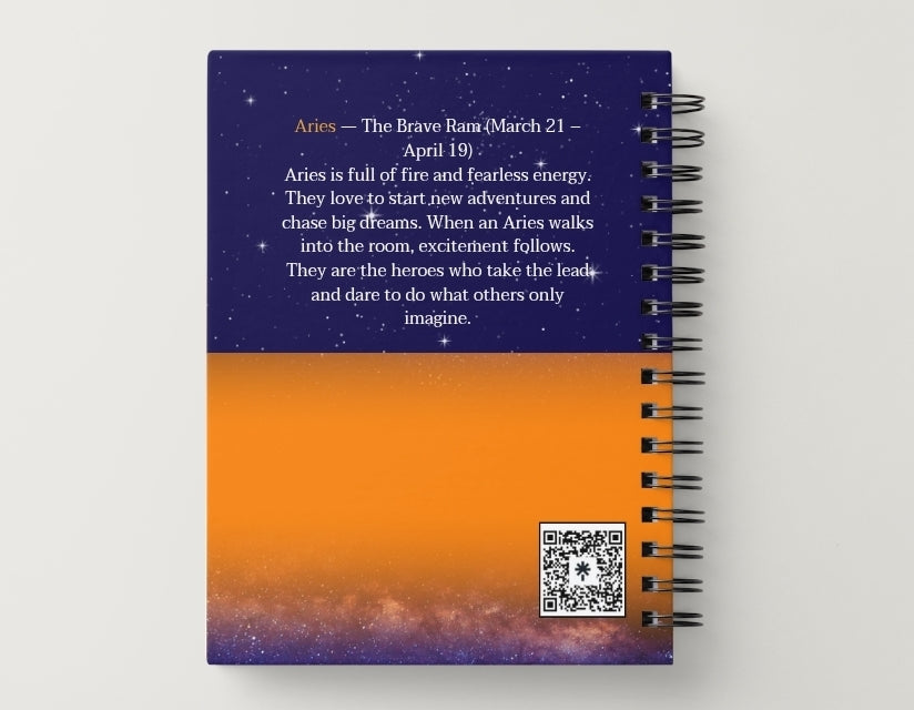 Aries Daily Journal | Zodiac Sign | Undated Calendar