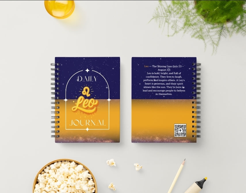 Leo Daily Journal | Zodiac Sign | Undated Calendar