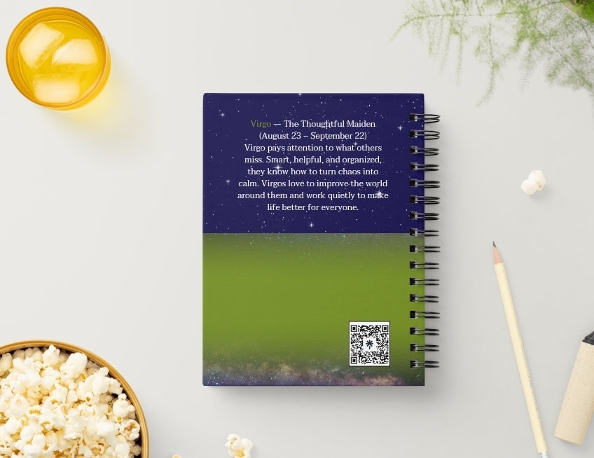 Virgo Daily Journal | Zodiac Sign | Undated Calendar