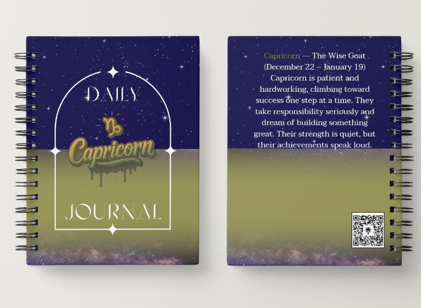 Capricorn Daily Journal | Zodiac Sign | Undated Calendar