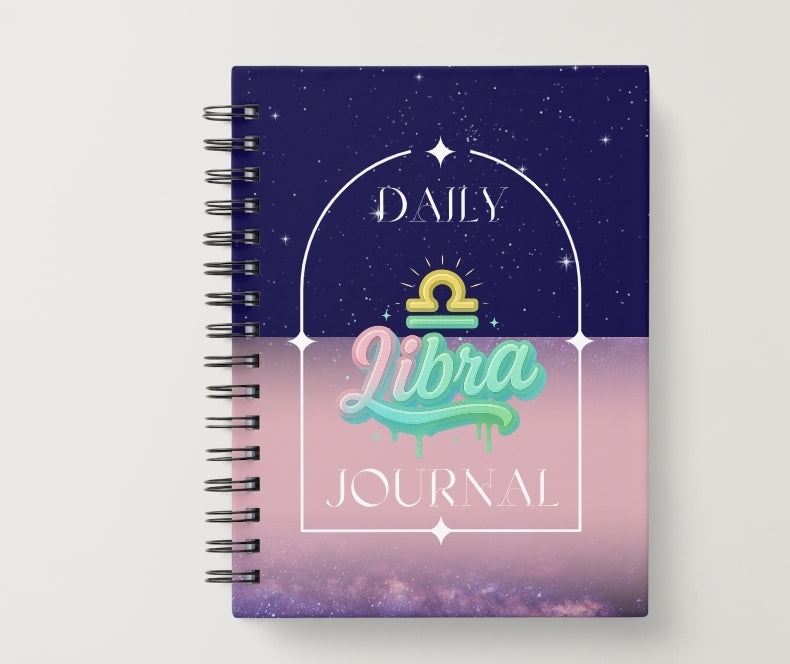 Libra Daily Journal  | Zodiac Sign | Undated Calendar