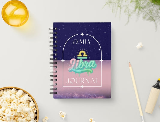 Libra Daily Journal  | Zodiac Sign | Undated Calendar