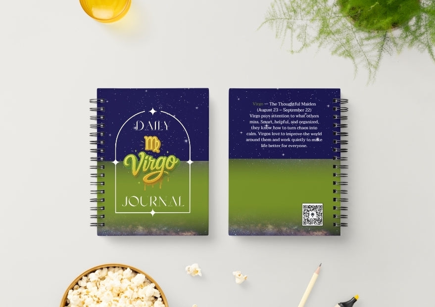 Virgo Daily Journal | Zodiac Sign | Undated Calendar