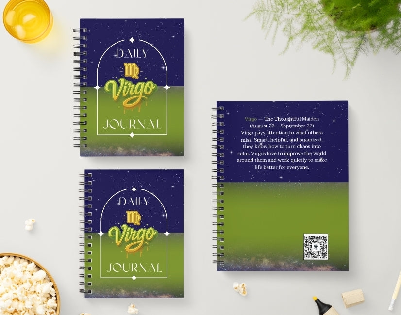 Virgo Daily Journal | Zodiac Sign | Undated Calendar