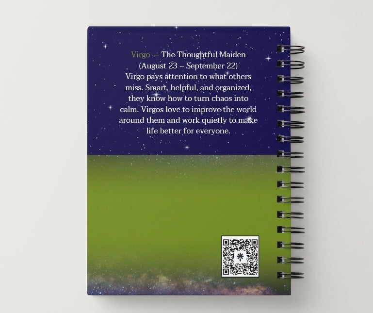 Virgo Daily Journal | Zodiac Sign | Undated Calendar