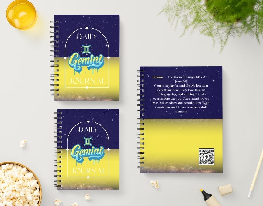 Gemini Daily Journal | Zodiac Sign | Undated Calendar