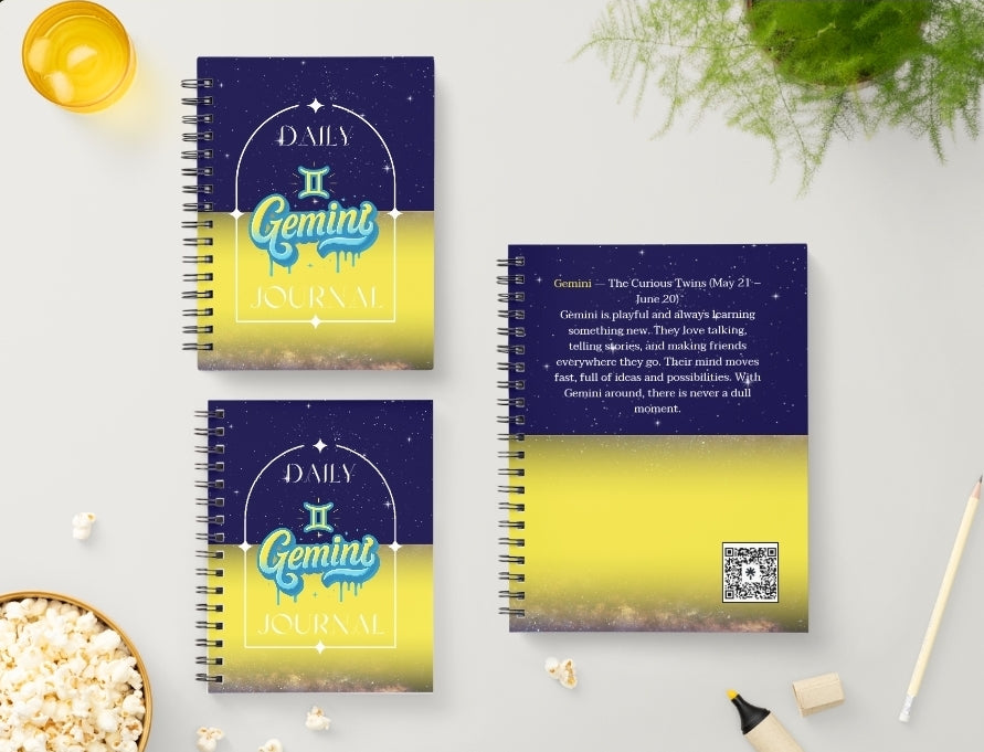 Gemini Daily Journal | Zodiac Sign | Undated Calendar