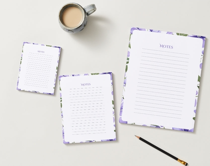 Floral Notepad | 30 Writing Page | Notepad