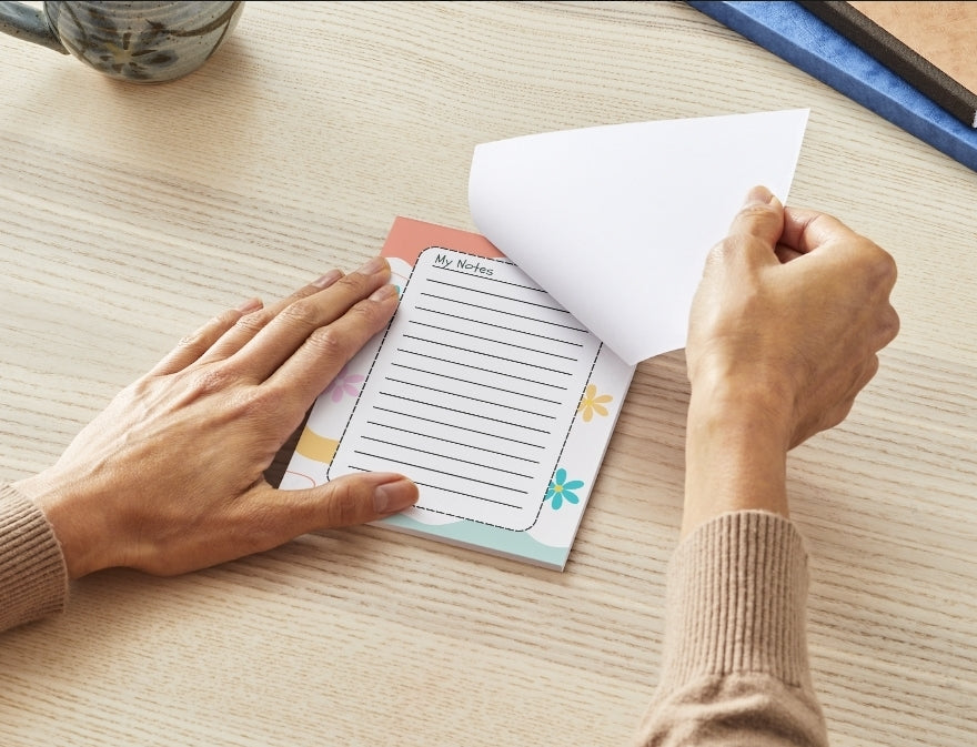 Flowers Notepad | 30 Page Notepad | Chipboard Notepad