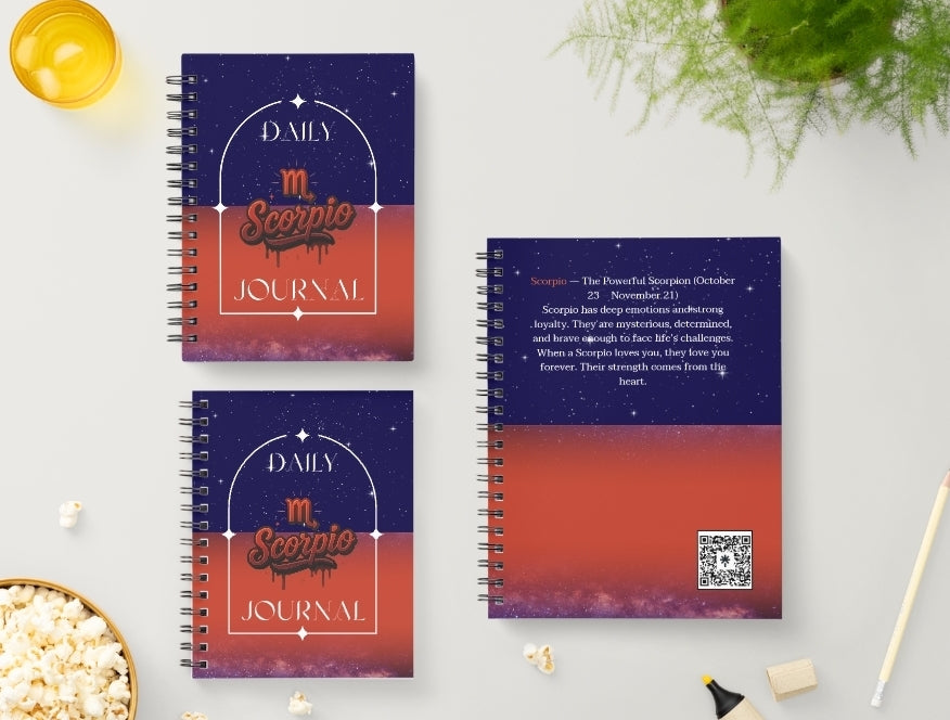 Scorpio Daily Journal | Zodiac Sign | Undated Calendar