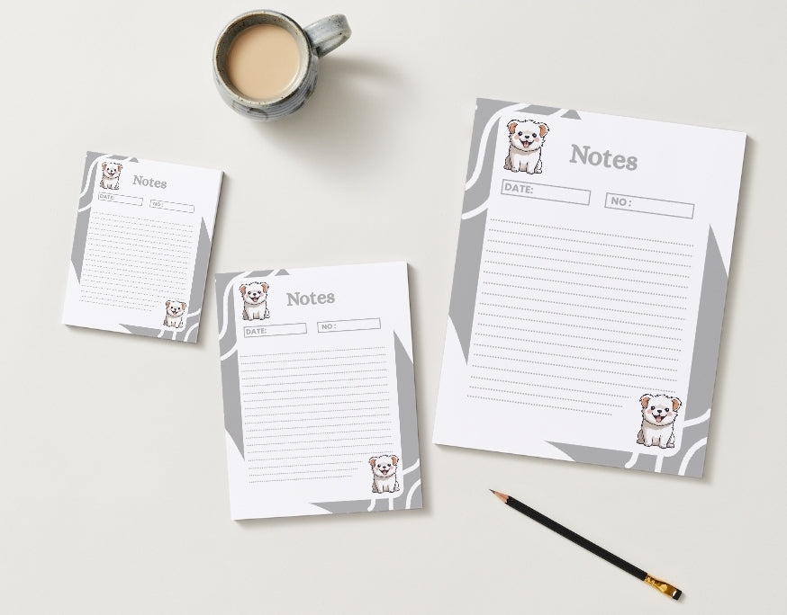 Dog Notepad | 30 Page Notepad | Chipboard Notepad
