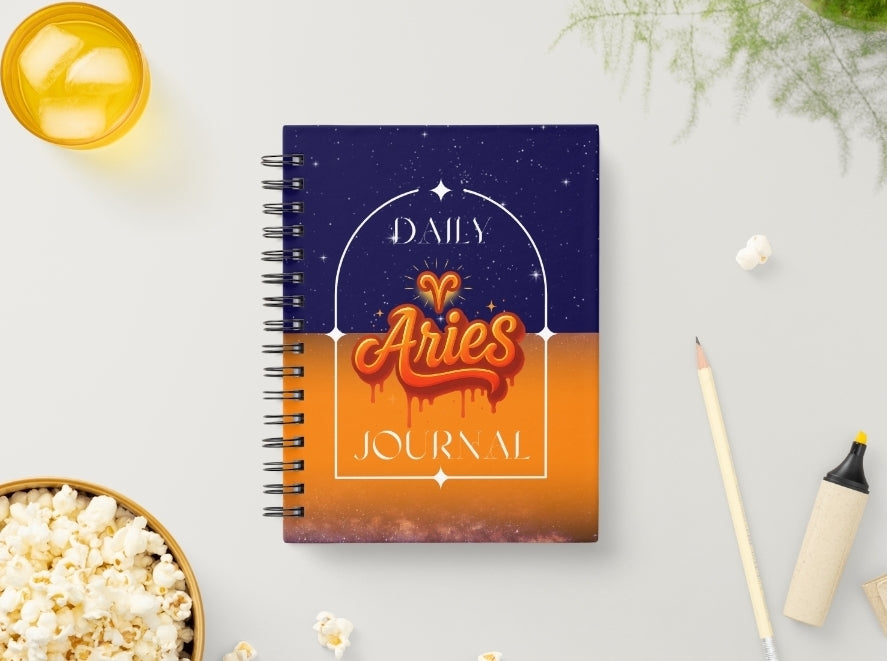 Aries Daily Journal | Zodiac Sign | Undated Calendar