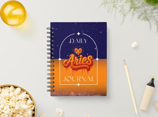 Aries Daily Journal | Zodiac Sign | Undated Calendar
