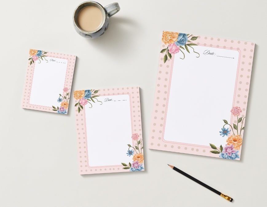 Rose Bush Notepad | 30 Notepad | Chipboard Notepad