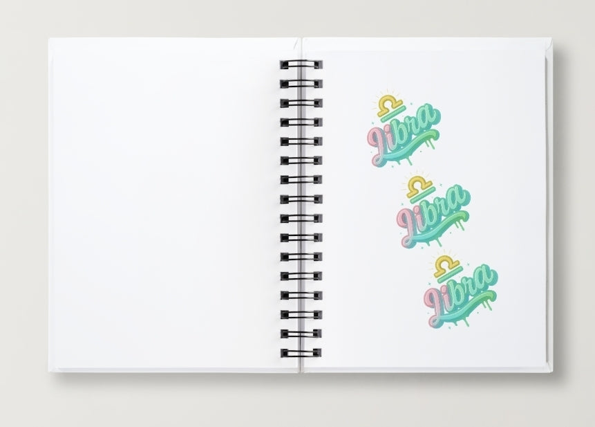 Libra Daily Journal  | Zodiac Sign | Undated Calendar