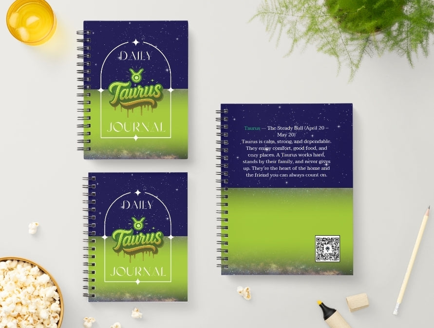 Taurus Daily Journal | Zodiac Sign | Undated Calendar