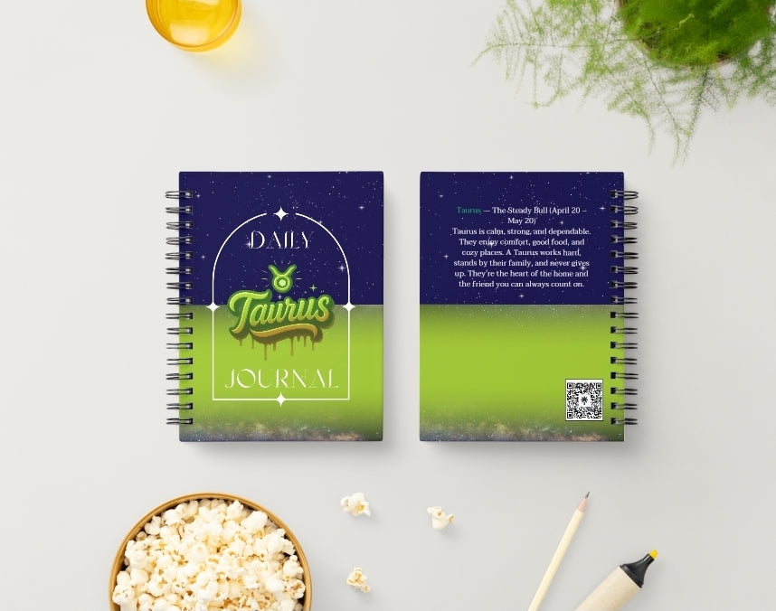Taurus Daily Journal | Zodiac Sign | Undated Calendar