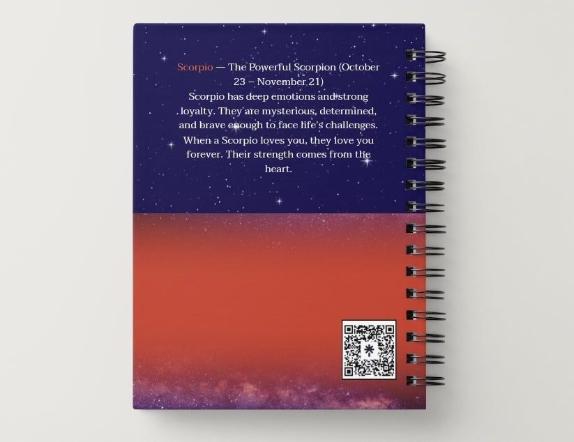 Scorpio Daily Journal | Zodiac Sign | Undated Calendar
